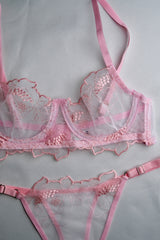 Agape Series Pink Bra Set