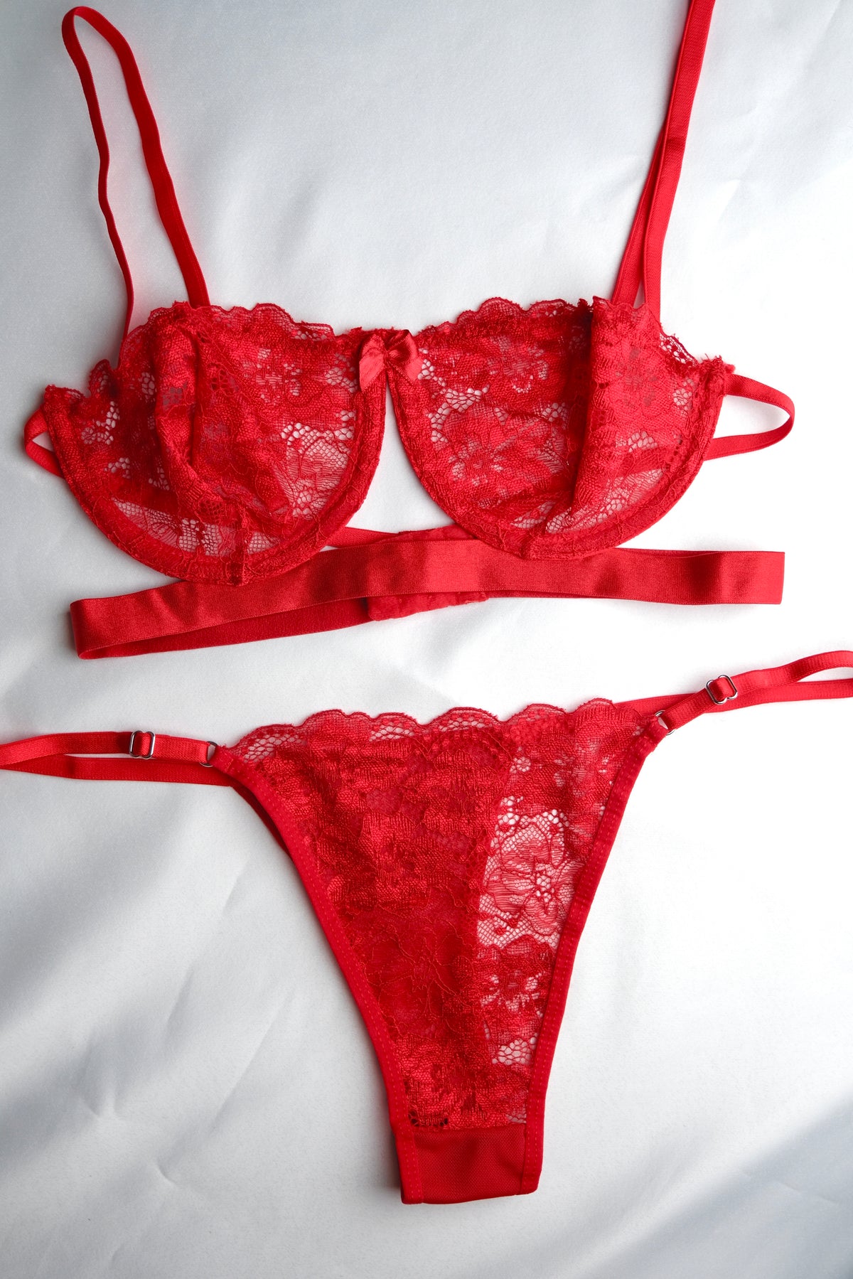 Monica Red Bra Set