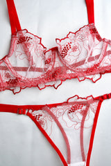 Agape Series Red Bra Set