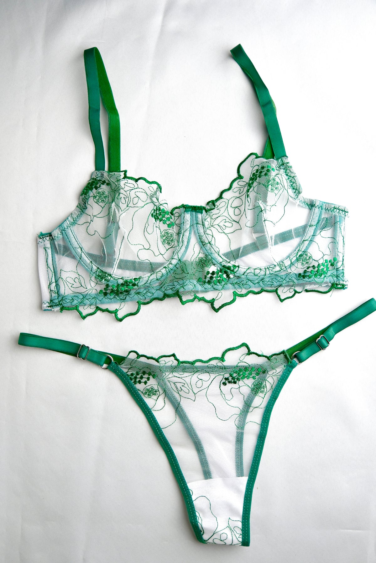 Agape Series Green Bra Sets