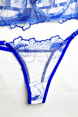 Agape Series Saxe Blue Bra Set