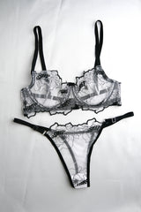 Agape Series Black Bra Set