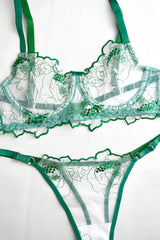 Agape Series Green Bra Sets