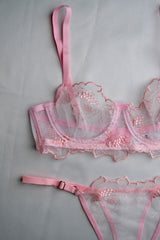 Agape Series Pink Bra Set