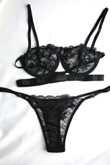 Monica Black Bra Set