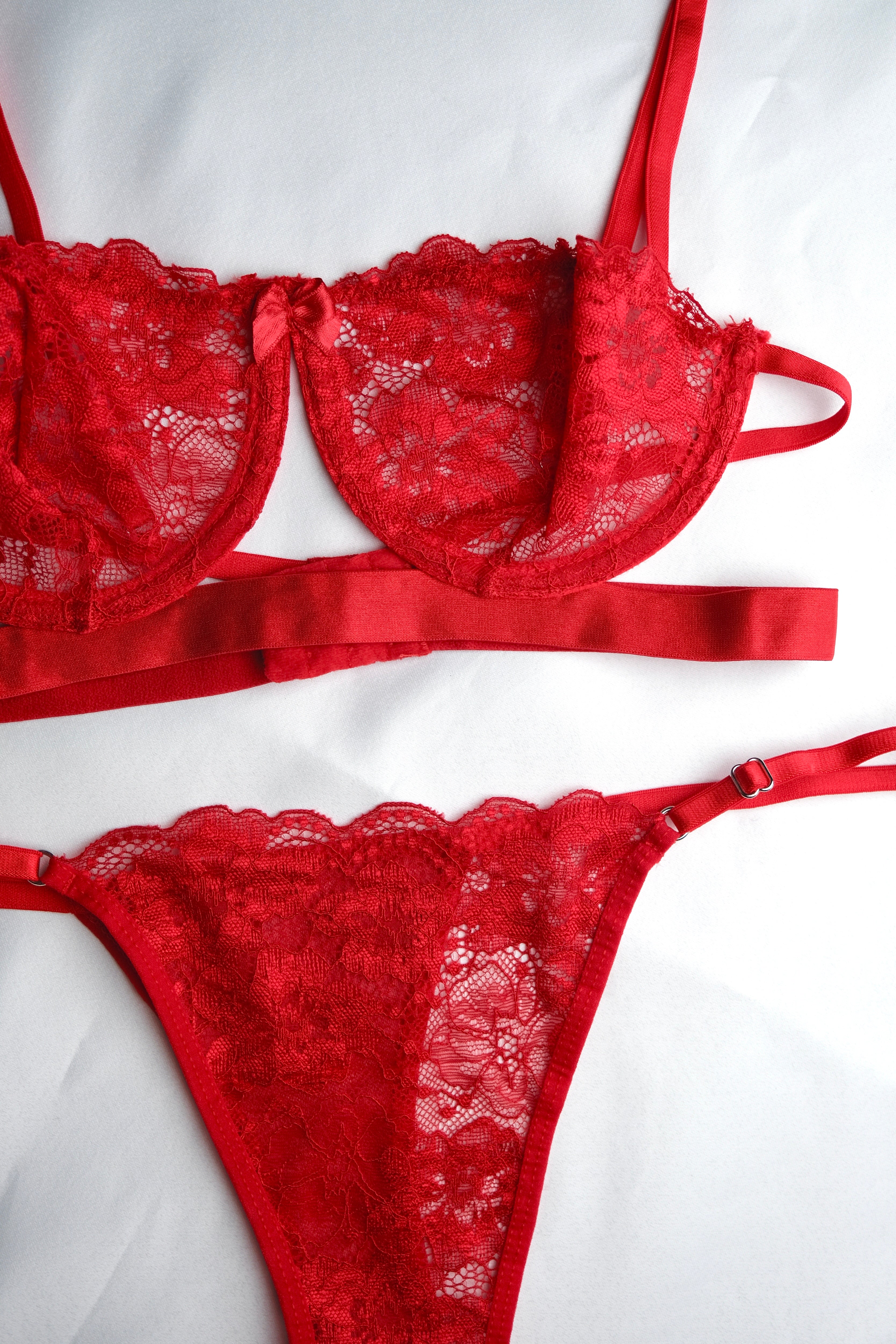 Monica Red Bra Set