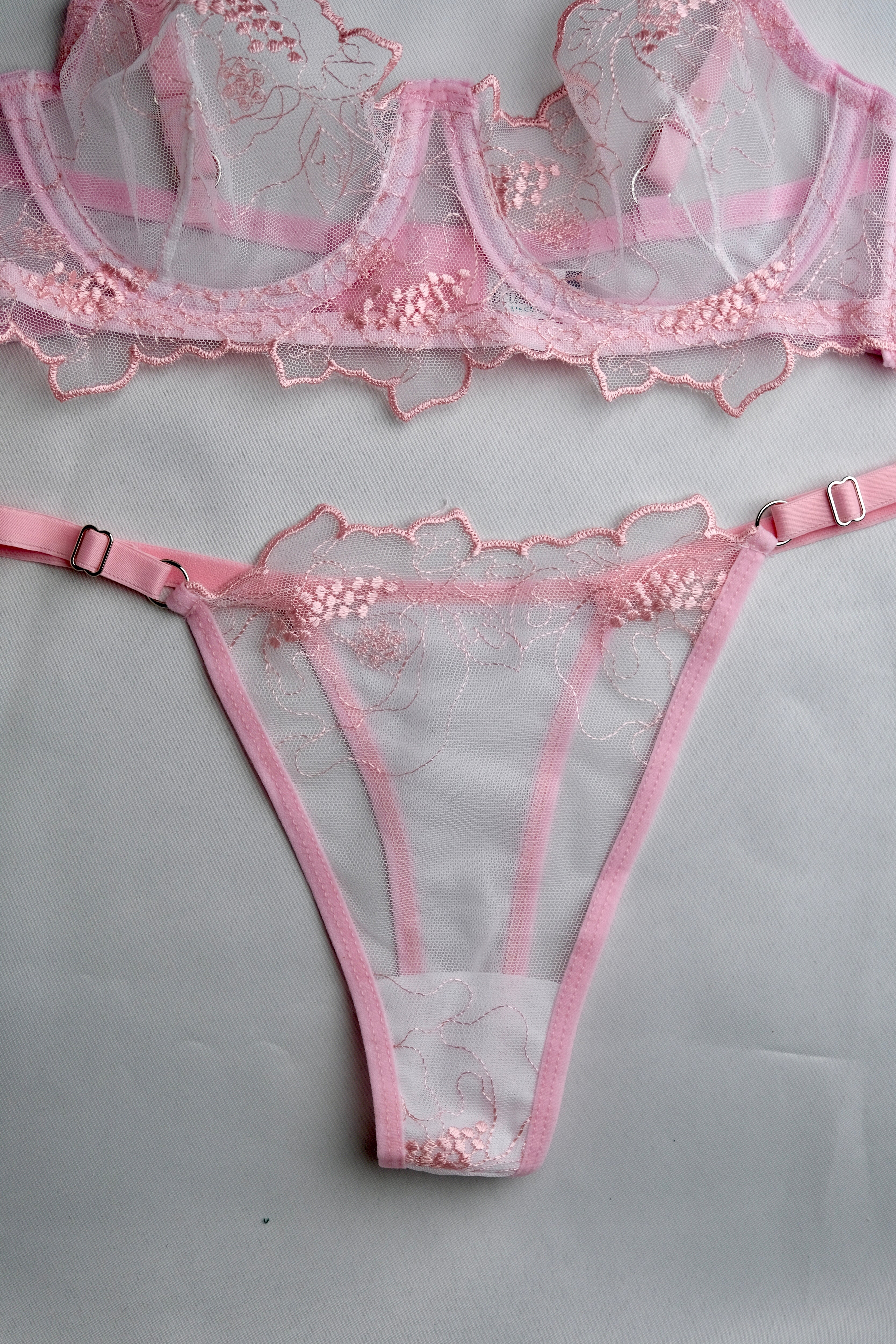 Agape Series Pink Bra Set